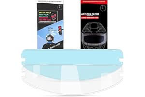 KUBQLIG 2Pcs Universal Helmet Shield Anti Fog Film, 2024 Motorcycle Full Face Helmet Shield Fog Resistant Lens, Clearer Visibility and Longer Anti Fog Effect, Suitable for Most Helmets