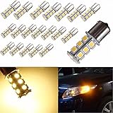 AUTOUS90 20 X 1156 1141 1003 BA15S 18 SMD RV Camper Warm White LED Light Bulbs Tail Backup