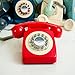Wild Wood 746 Phone, Retro Design, Red