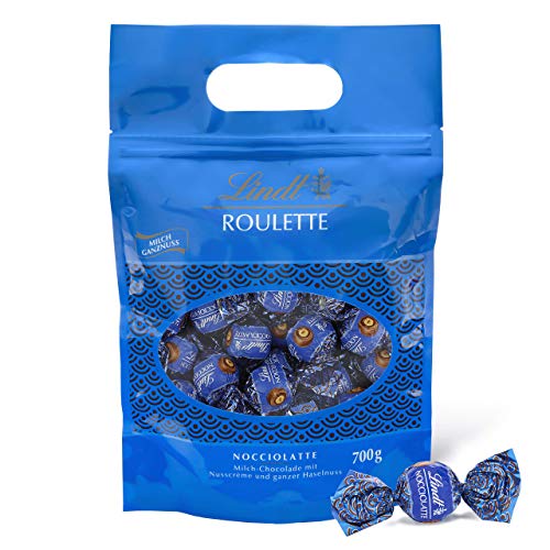 Lindt Schokolade ROULETTE Kugeln Nocciolatte | 700 g | Vollmilchschokolade mit einer ganzen Haselnuss eingebettet in… – Bild 4