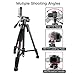 SAMTIAN Camera Tripod 58 Inches 147CM Lightweight Aluminum Travel Camera Tripod with 3-Way Swivel Head Phone Clip Carry Bag-11Lbs(5KG) Load for Canon Nikon Sony Olympus Photography Video Shooting
