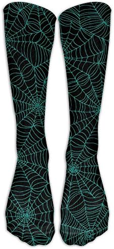 Men Women Spider Web Spooky Halloween Horror Goth Spiders Athletic Sock Over The Calf Tube Socks