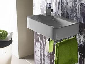 Bathco - Lavabo Bathco Pequeño Rhin Con Toallero Reversible A ...