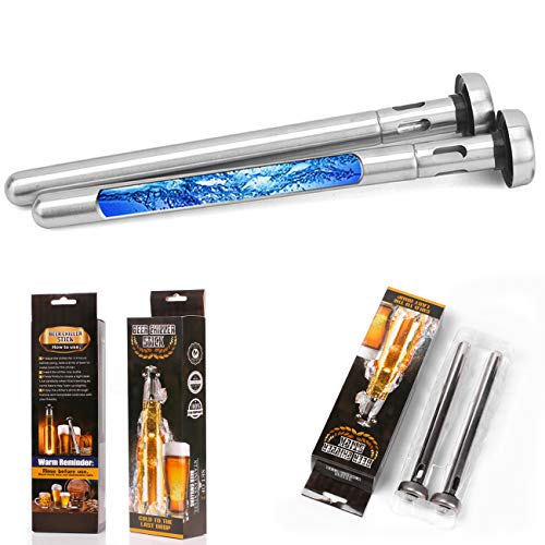 Beer Chiller Sticks for Bottles 2 Pack Birthday Gifts for Men and Women