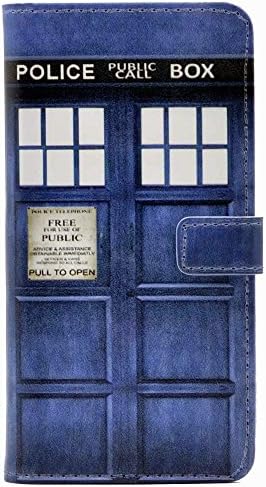 YHB iPhone Xs Max Case, Doctor Who Tardis Pattern Leather Wallet Credit Card Holder Flip Stand Cover for Apple iPhone Xs Max 6.5 inch 2018 Release