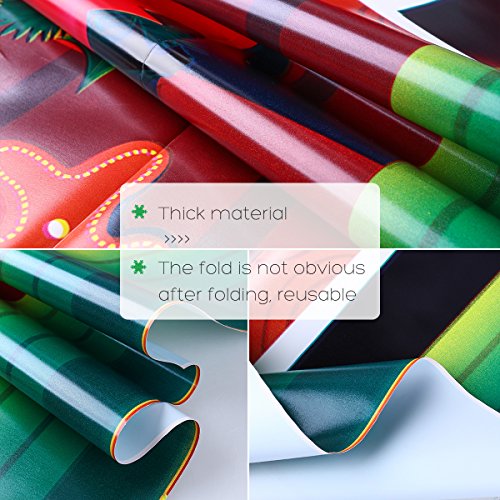 image for Unomor 2 Pack Christmas Door Covers Decoration Santa Claus Door Covers