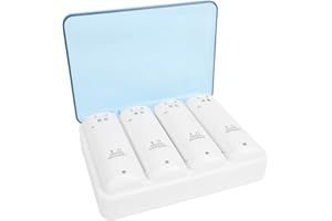 Fabater 4 in 1 Charger Station for Wii Remote Controller, with 4 Pack 2800mAh Rechargeable Batteries and USB Cable, Charging 