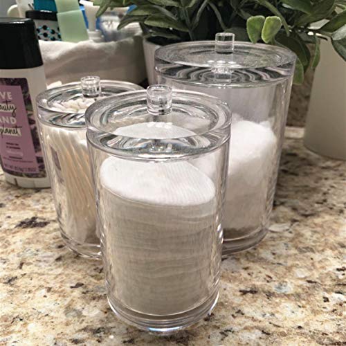 BBDOU Cotton Ball Holder, Cotton Swab Storage, Clear
