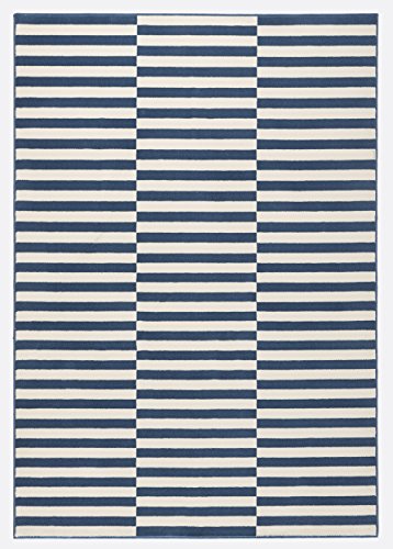 Hanse Home Tapis à Poils Courts Bleu Crème 80 x 150 cm