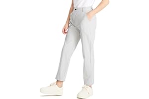 DEVOROPA Youth Boy's Golf Pants Quick Dry Athletic Chino Flat Front Pants Kids School Uniform Clothes