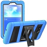i-Blason Samsung Galaxy Tab 3 Lite 7.0 Case - Armorbox Dual Layer Hybrid Full-body Protective Cover with Kickstand and Impact Resistant Bumpers (Samsung Galaxy Tab 3 Lite 7.0, Black/Blue)