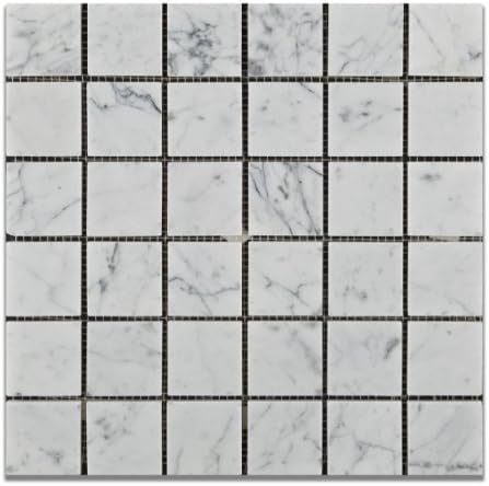 CARRERA MARBLE 2x2" SQUARE HONED MOSAIC
