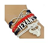 Houston Texans Infinity Bracelet Love NFL Football Charm