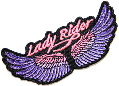 Lady Rider Angel Wings India Feather Tatoo Lady Rider Biker Tatoo Jacket T-shirt Patch Sew Iron on Embroidered Sign Badge Costume