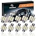 YITAMOTOR 10 Pcs 31mm 1.25 Inch 3528 12SMD 12V Festoon Dome Light LED Bulbs De3175 De3021 De3022 3175 (White)