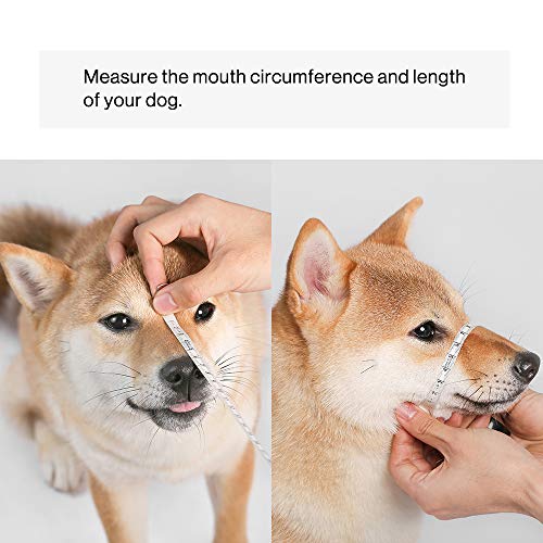 pidan Dog Muzzle Anti Bite Pet Muzzles Mouth Cover Adjustable Prevent from Biting Barking and Chewing TPR for Small Medium Dog(Rhinoceros Type) (S) - Thumbnail 4