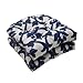 Pillow Perfect Damask Indoor/Outdoor Chair Seat Cushion, Tufted, Weather, and Fade Resistant, 19