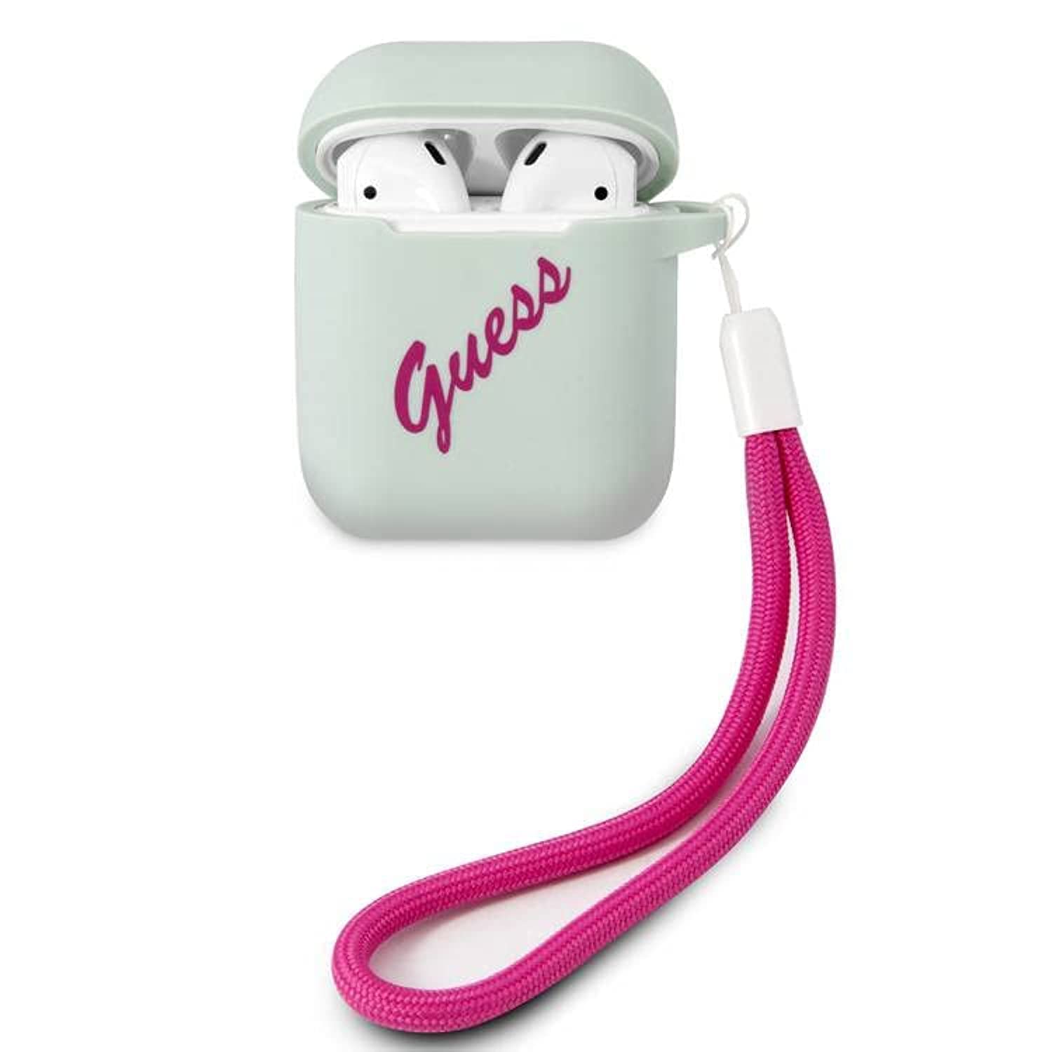 Guess Fuchsia Silicone Vintage Case for GUACA2LSVSBF AirPods Cover Blue