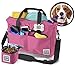 Mobile Dog Gear, Day Away Tote, Dog Travel Bag, Includes 3 Cup Food Holder, Pink