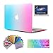 Macbook Air 11 Case,TECOOL Hard Plastic Shell with Screen Protector and Keyboard Cover for MacBook Air 11.6 inch Model:A1370 and A1465 (Rainbow)