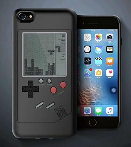 Keklle Tetris Video Game Cover Case for iPhone 7/8 Plus Creative Shockproof Case Cover for Child Kids Boys Girls (White, iPhone 7 Plus/8 Plus) (Black)