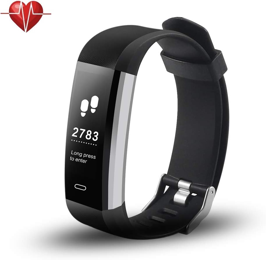 Ulvench Fitness Tracker, Calorie Counter Smart Watch Heart Rate Monitor with Waterproof, Pedometer Fitness Bracelet with Step Counter, GPS, Activity Tracker for Android＆iOS Smartphone