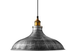 LightInTheBox Farmhouse Pendant Light Industrial Rustic Hanging Lamp Silver Black Island Ceiling Light for Kitchen Island Barn Dining Room Garage