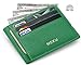MEKU RFID Blocking Slim Leather Minimalist Money Clip Front Pocket Wallet Credit Card Holder Green (Upgraded Version)