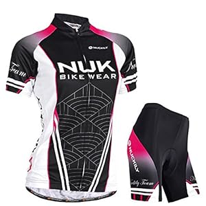NUCKILY Vrouwen Fietsen Jersey en Gel Gewatteerde Korte Pak Voor Zomer