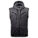 SEENFUN Men's Outdoor Sportswear Sleeveless Zip-up Hooded Vest