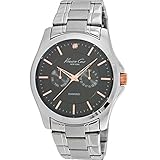 Kenneth Cole 10022311 Unisex New York Diamond Accent Stainless Black Dial Silver Watch
