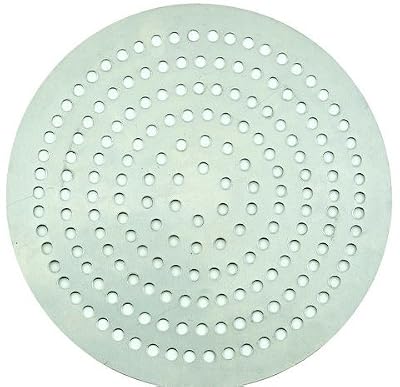 Winco APZP-7SP, 7-Inch Super-Perforated Aluminum Pizza Disk with 72 Holes, Pizza Screen Crisper