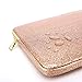 Laptop Sleeve Case Bag 13inch- Waterproof Glitter PU Leather Protective Cases Cover Compatible 13.3 Inch MacBook Air Pro Retina /Surface Laptop, Rose Gold