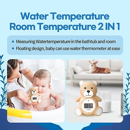 HubiBaby Baby Bath Thermometer Digital Room Temperature, 2in1