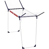 Leifheit" Pegasus 160 Solid Slim Standing Dryer, Metal White/Blue, 94.5 x 54.5 x 7 cm