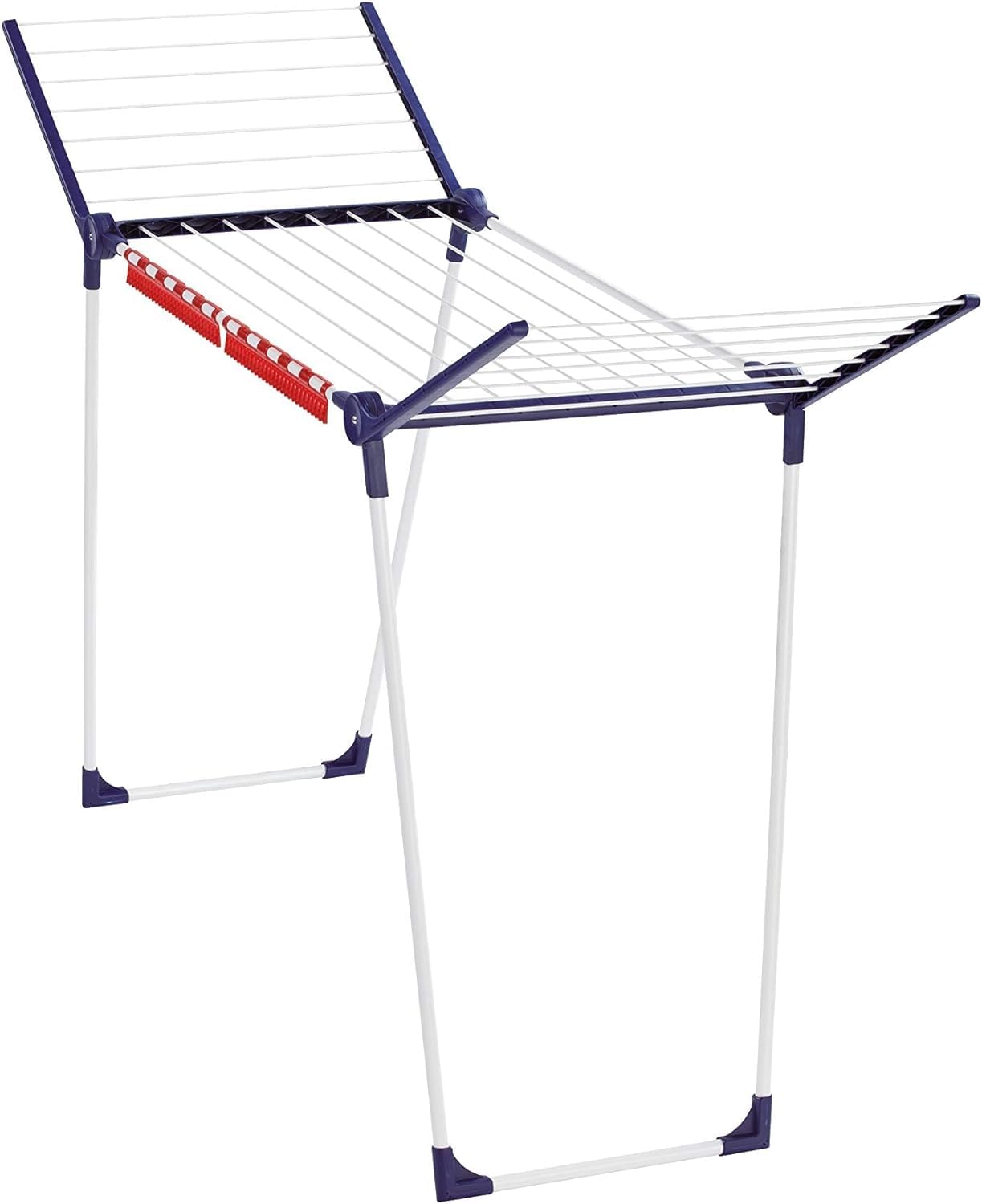 Leifheit Pegasus 160 Solid Slim Standing Clothes Airer, Foldable Clothes Rack for Outdoor & Indoor, Airer Space 16 m Compact and Sturdy Clothes Horse