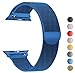 Seoaura Compatible Watch Band 42mm 44mm, Stainless Steel Milanese Loop Replacement Strap with Magnetic Closure Series 4 3 2 1 Sports (Blue, 42mm/44mm)