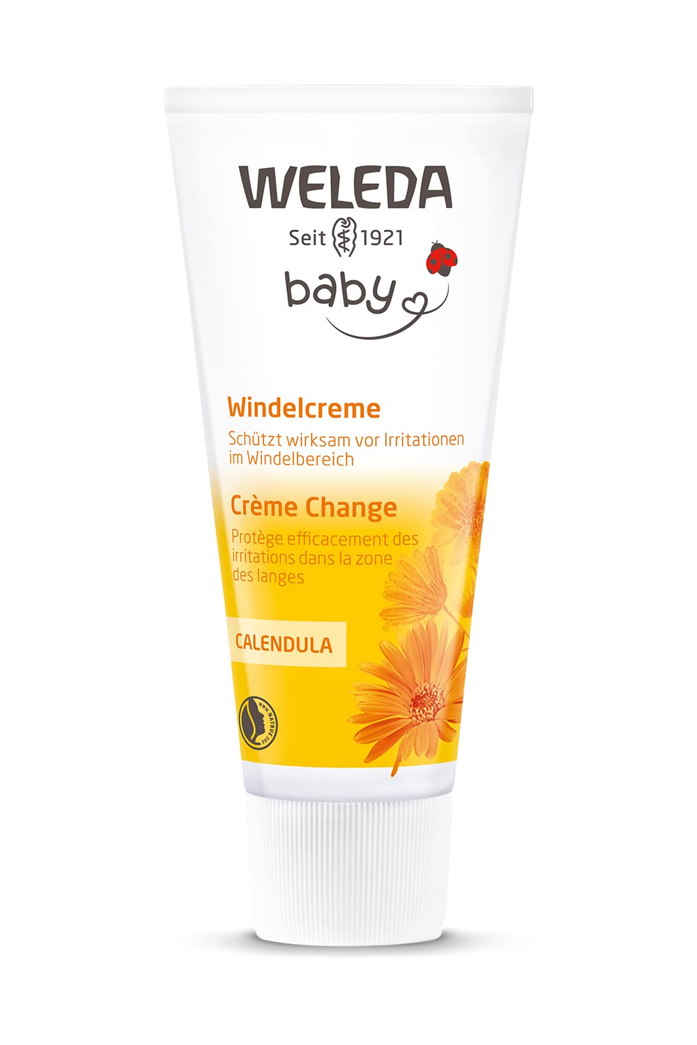 Weleda Baby Calendula Protective Cream, diaper changing cream, soothes and protects, with calendula and zinc oxide extracts (1x75 ml)
