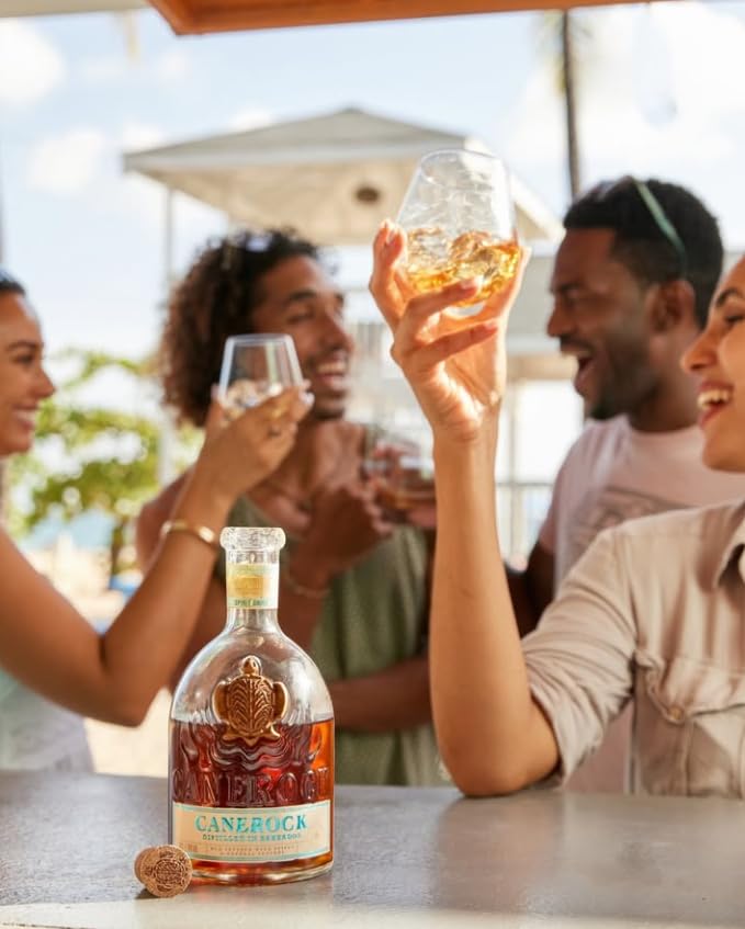 CANEROCK - Barbados Spiced Rum, infundiert mit Kokosnuss, Vanille und Ingwer - Goldmedaille bei den World Rum Awards 2023-40% Alkohol - 70 cl 3