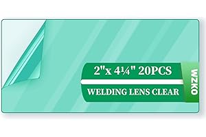 WZKO 20Pcs of 2" x 4.25" Universal Welding Helmet Hood Replacement Clear Lens Cover 2x4 1/4 optical grade Premium Quality Clear Plastic Cover Lenses