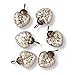 Luna Bazaar Mercury Glass Mini Heart Ornaments (1 to 1.5-Inch, Silver, Hetty Design, Set of 6) - Great Gift Idea, Vintage-Style Decorations for Christmas, Special Occasions, Home Decor and Parties