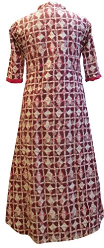 Smsaree Stylish & Designer Premium Quality Ethnic Rayon Kurti For Women (Wine) - Thumbnail 2