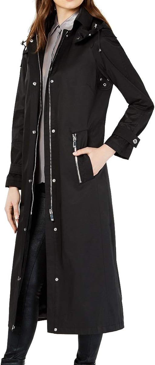 calvin klein women's long packable anorak jacket