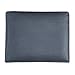 Genuine Leather Double Bifold Style with 2 ID Windows Perfect Sized Black Wallet for Men