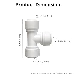 Madavoon 3/8 inch Tee Connector Push to Connect