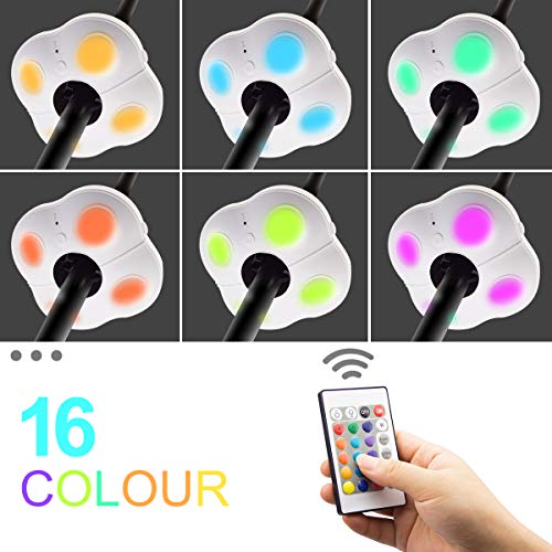 HONWELL Patio Umbrella Lights Battery Operated Outdoor Cordless LED Umbrella Light Remote Control Tent Light, 16 Color Changing Umbrella Pole Light for Camping Tents (White)-1Pack