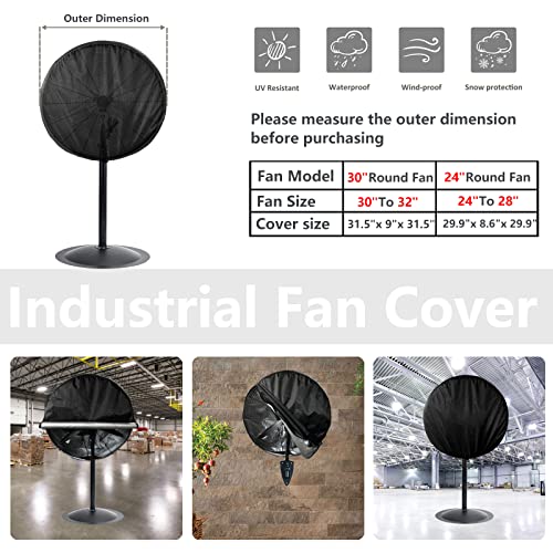 Bitubi Industrial Fan Cover, Waterproof Outdoor Fan Covers, Compatible