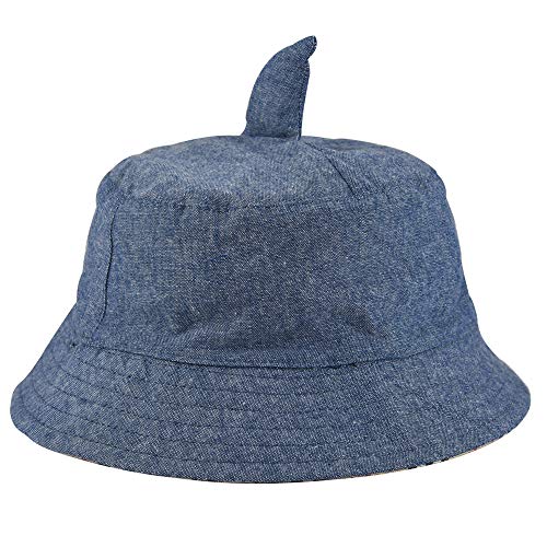 Cartoon Baby Sun Hat Reversible - Double Sides Toddler Kids Sun Protection Animal Shark Hat UPF 50+ Beach Pool Cap(Shark, 50cm)