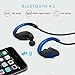 InzhiRui Wireless Sport Noise Cancelling Bluetooth Headphones in-Ear with Mic for Smartphone (Blue&Black)