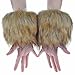 ECOSCO Faux Fur Soft Wrist Cuff Warmers Winter Furry Wrist Warmers for Women Girls